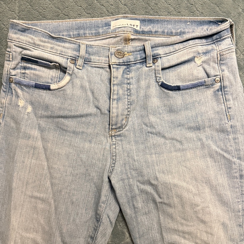 Loft modern skinny crop with embroidery - Picture 2 of 8